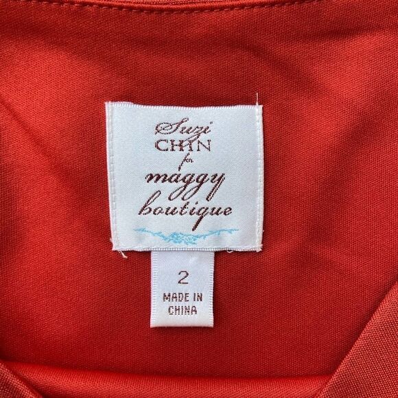 Suzi Chin for Maggy Boutique High-Low Dress Size 2 - Picture 3 of 4